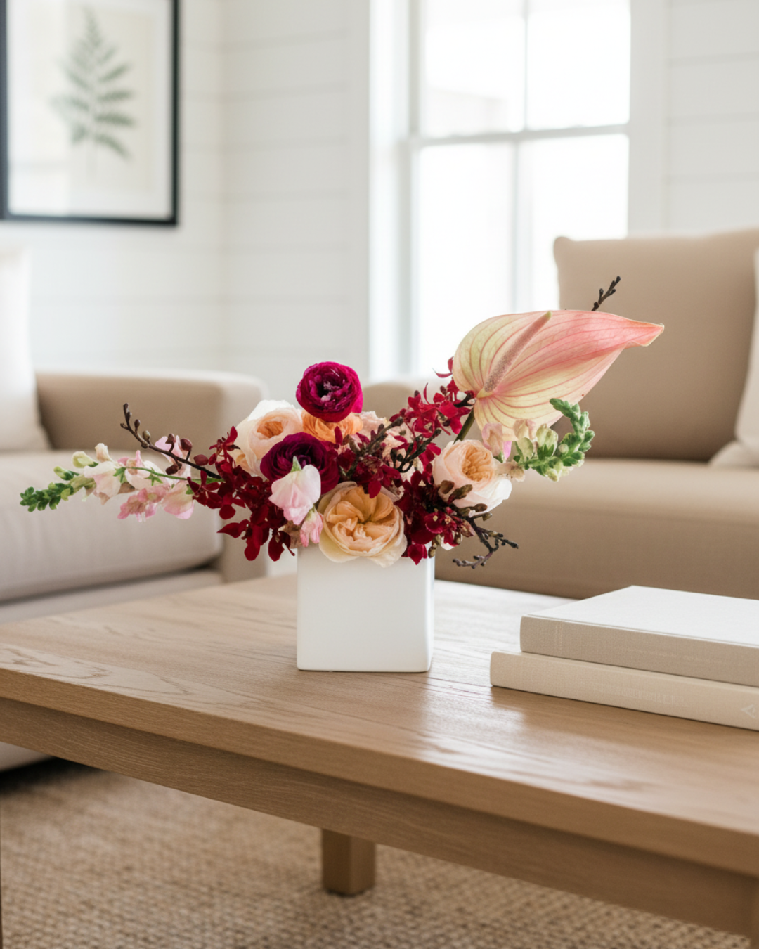 arranged blooms